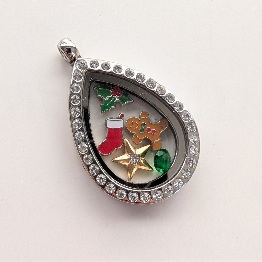 Origami Style Magnetic Locket Holiday Christmas Floating Charms Pendant